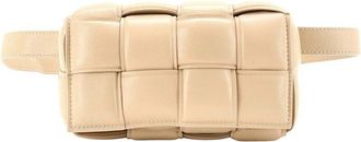 Bottega Veneta Beige Padded Intrecciato Sheep Leather Cassette Belt Bag (Authentic Pre-Loved)