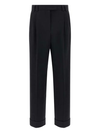 Alberto Biani Albertino pleated cuffed trousers - Black