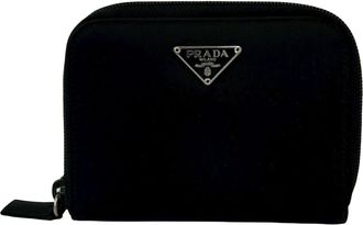 Prada Black Nylon Leather Wallet (Bi-Fold) (Pre-Owned)