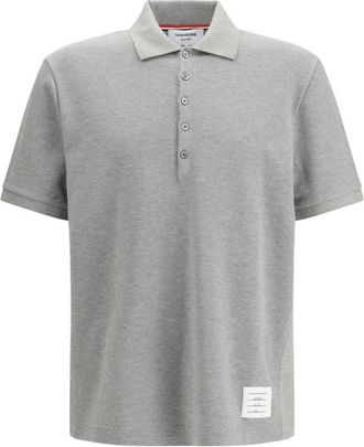 Thom Browne Katoenen Polo Sweater - Heren - Polos - Grijs - XL - Katoen - Tops