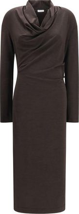 Brunello Cucinelli Brown Wool Oves Aries Casual Womens Dress