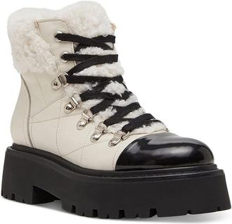 Steve Madden Reyen REYE01S1 Boots Womens Bone Leather Platform JOBB1873