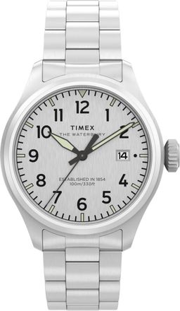 Timex Waterbury Ace Mens Silver Watch TW2Y18800 Stainless Steel - One Size