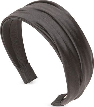 Jennifer Behr Natasha satin-finish headband - women - Silk - One Size - Black