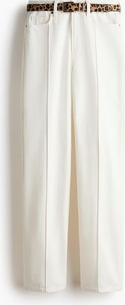 H&M Straight High Jeans - White