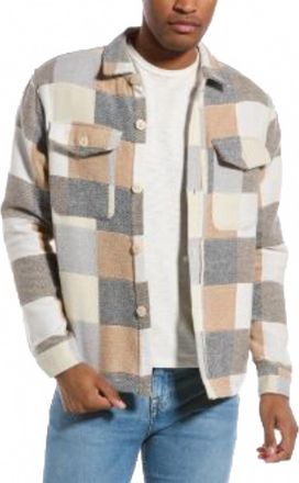Magaschoni The Flannel Shacket In Black, Camel, Ivory