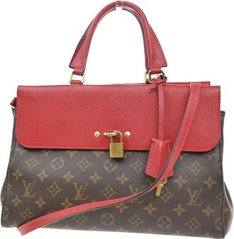 Louis Vuitton Venus Handbag Monogram Canvas And Leather Brown Canvas Handbag (Pre-Owned)