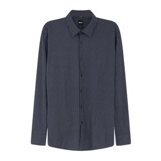 HUGO BOSS Overhemden, Heren, Blauw, XL, Boss Shirts