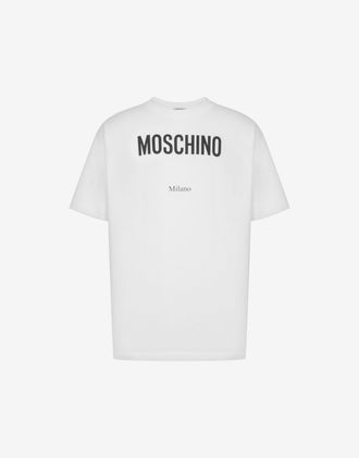Moschino Printed organic cotton jersey T-shirt - White