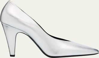 Alaia 90mm Metallic Leather Pumps