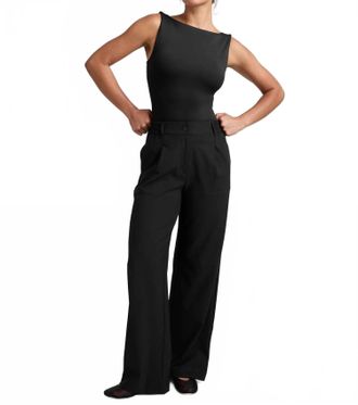 Beyond Yoga Status Wide Leg Trousers In Black