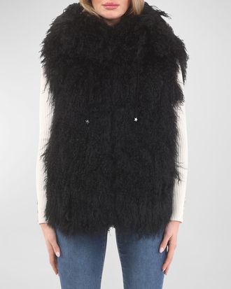 Gorski Reversible Mongolian Lamb Shearling Vest