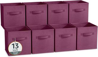 Sorbus 13In 8 Pack Collapsible Fabric Storage Bins