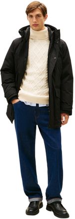 Tommy Hilfiger Mens Rockie Down Parka with Hood, Black (Black), L