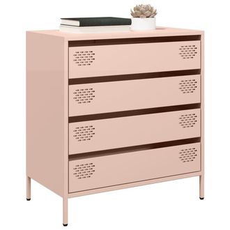 Berkfield Home Sideboard&not;Pink 68x39x73.5 cm Cold-rolled Steel in Pink