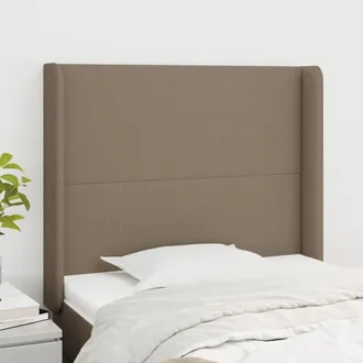 vidaXL Cabecero Con Orejas De Tela Gris Taupe 83x16x118/128 Cm Vidaxl