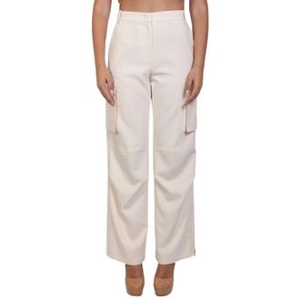 Patrizia Pepe Broeken, Dames, Beige, S, Patrizia Pepe - Broeken > Wijde Broeken