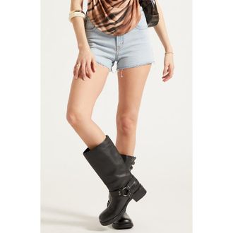 PacSun Ivy High Waist Denim Shorts in Light Indigo at Nordstrom, Size 25