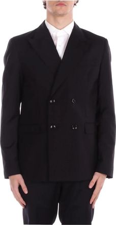John Richmond Double-Breasted Blazer - Heren - Blazers - Zwart - L - Wol - Jassen