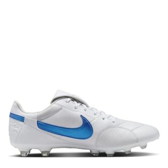 Nike Mens Premier 3 Firm Ground Football Boots in White/Blue - Size UK 10