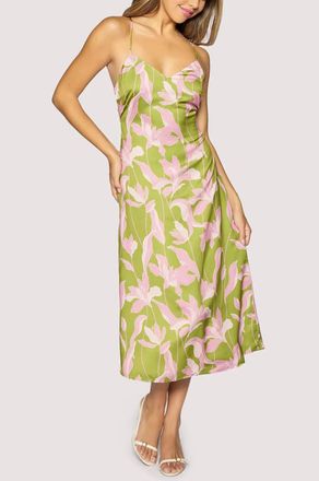 Lost + Wander Flora Alcazar Printed Midi Dress In Green Floral