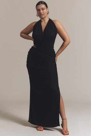 Nia Declan Plus Halter V-Neck Top