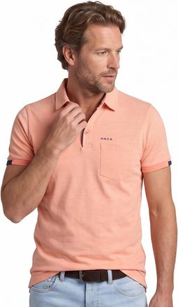 N-Z-A- NEW ZEALAND AUCKLAND Poloshirt New Zealand oranje polyester katoen