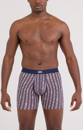 Saxx Vibe Xtra Soft Comfort Boxer Briefs in Martini Geo-Multi at Nordstrom, Size Xx-Large