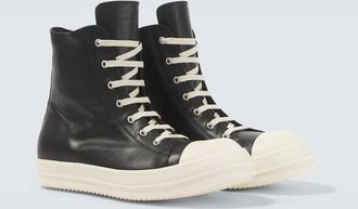 Rick Owens Zapatillas altas Jumbolace de piel