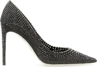 Rene Caovilla Zwarte Pumps met C11875105R001V050 Stijl - Dames - Pumps - Zwart - 40 EU - Schoenen