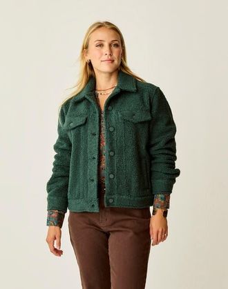 Carve Designs Rhea Boucle Trucker in Pine at Nordstrom, Size X-Small