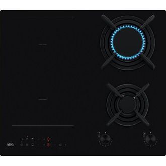 AEG Aeg Hdb64623nb Piano Cottura Misto 60 Cm 2 Bruciatori A Gas + 2 Zone Induzione In Vetroceramica Nero - Promo