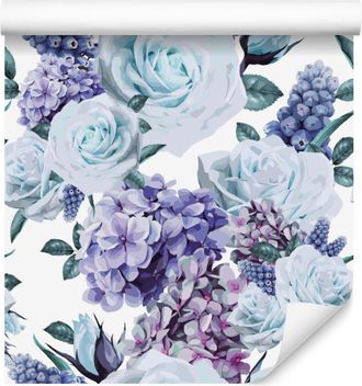 OEM Carta Da Parati Con Rose E Frutta Per Soggiorno E Camera Da Letto, 50x1000 Cm