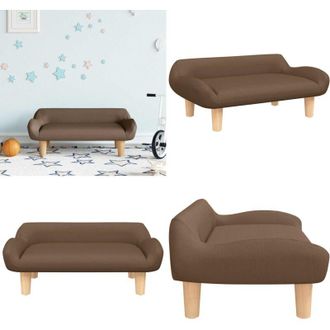 vidaXL Divano per Bambini Marrone 70x40x24 cm in Tessuto - Divano per bambini marrone - Divano per bambini morbido