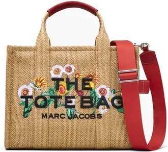 Marc Jacobs The Medium Faux Raffia Tote in Natural at Nordstrom