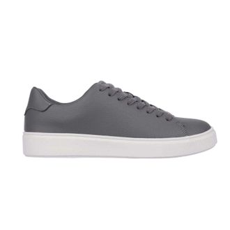 Duck and Cover Volwassen Kremes PU Platform Trainers (Taupe)