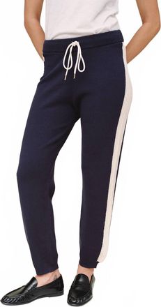 Bella Dahl Contrast Stripe Knit Jogger In Midnight Frost