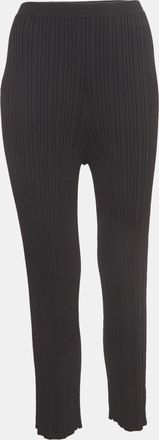 Dion Lee Black Rib Knit Elasticated Waist Float Pants