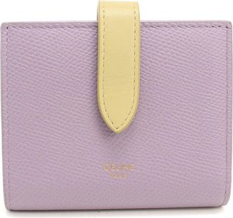 Celine Purple Leather Wallet (Bi-Fold) (Pre-Owned)