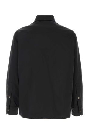Valentino Garavani Mens Black Stretch Polyester Shirt Nero Empl Camicie