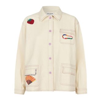 Lollys Laundry Fal LL Teddy Jacket - Dames - Zomerjassen - Beige - S - Katoen - Jassen