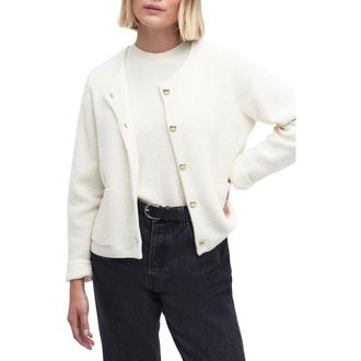 Barbour Celeste Knit Jacket in Antique White at Nordstrom, Size 10 Us