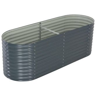 Berkfield Home Garden Raised Bed 240x80x81 cm Galvanised Steel Grey | Size: 240 x 80 x 81 cm