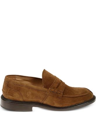 Trickers suede loafers - men - Leather/Suede/Leather - 9.5 - Brown