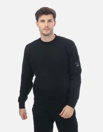 C.P. Company Mens Diagonal Raised Fleece Sweatshirt - Black - Size: 40