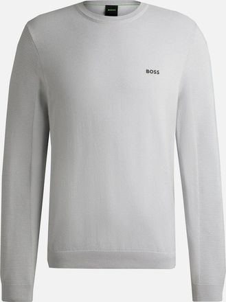 HUGO BOSS Mens Hugo Boss Mens Light Grey Momentum Knitted Jumper - Size: 40