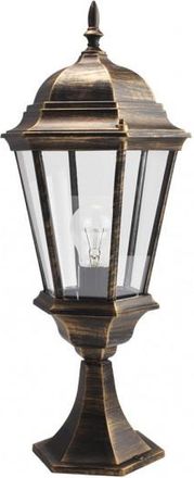 Fabrilamp Fabrilamp - Sobremuro Exterior Aluminio Regulus 1xe27 Neg/oro 56x23x23 Cm Ip44