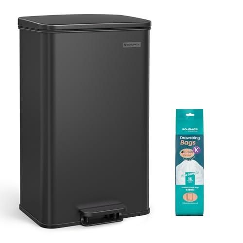 Songmics Poubelle de Cuisine 40L, Grand, Corbeille à Déchets à