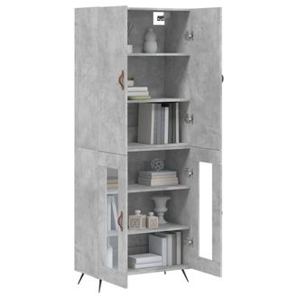 Berkfield Home Highboard Concrete Grey 69.5x34x180 cm Engineered Wood