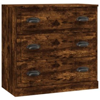 vidaXL Vidaxl - Aparador De Madera Contrachapada Roble Ahumado 70x35,5x67,5 Cm